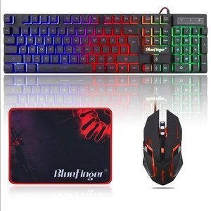 Blue Finger gaming key board set